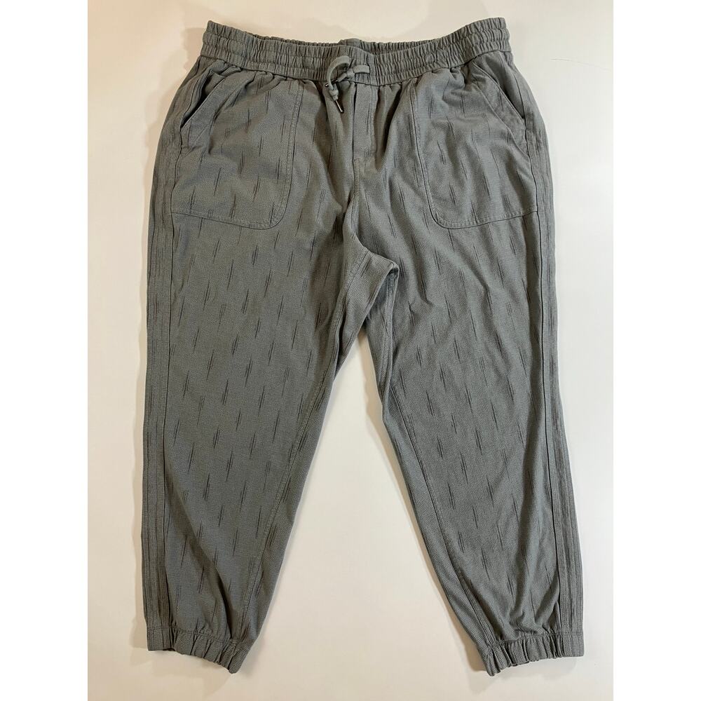 Athleta Farallon Printed Jogger Women 22 Gray Cotton Stretch Pants 657547-02
